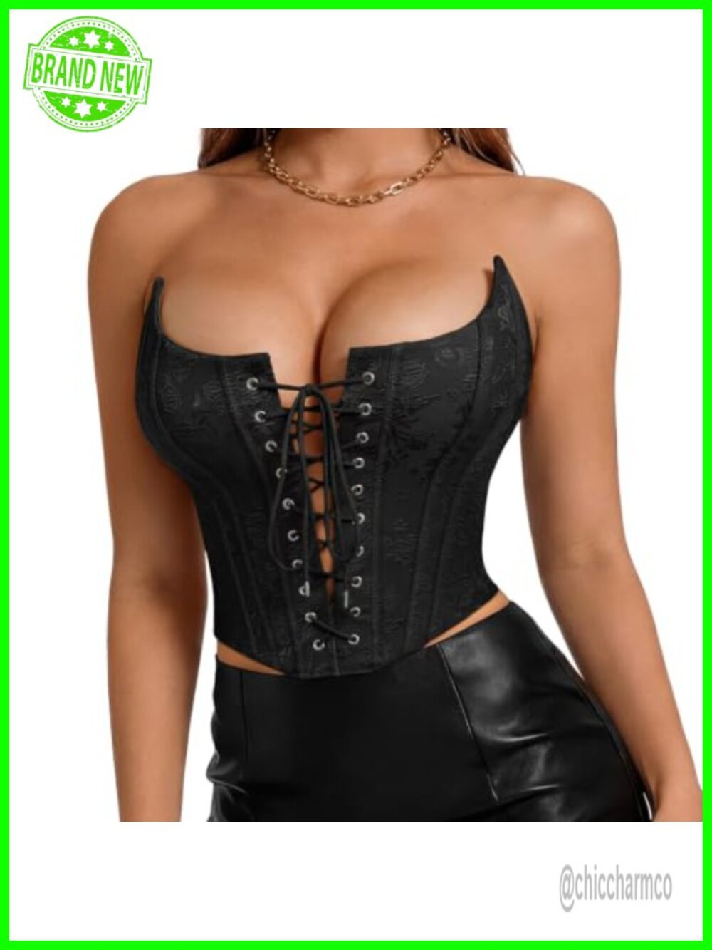 Lace Up Corset Top Strapless Backless Bustier Hourglass Shapewear